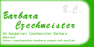 barbara czechmeister business card